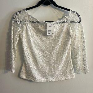H&M White Lace Top